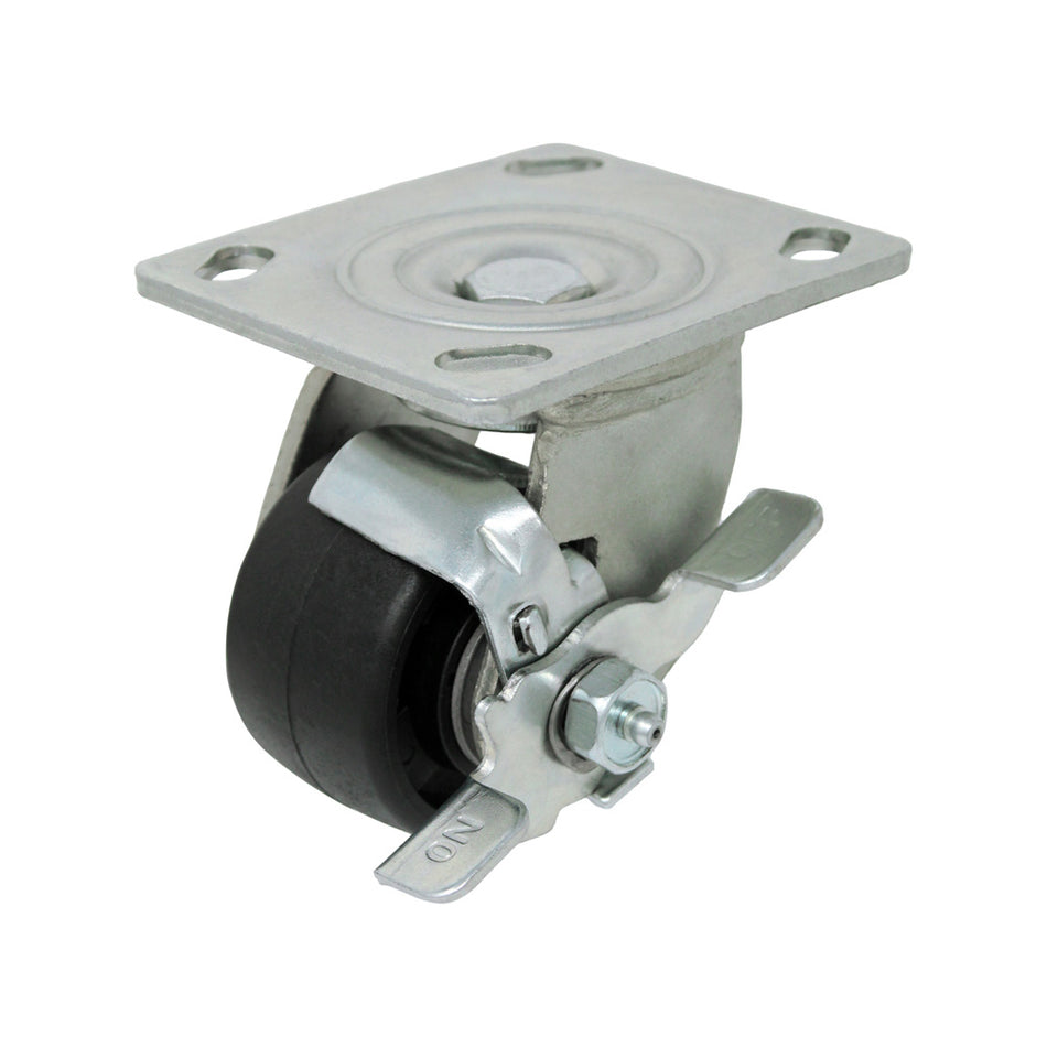 3" x 1-13/16" Heavy-Duty Swivel Caster with Top-Lock Brake - Durable Superior Casters - product view 1