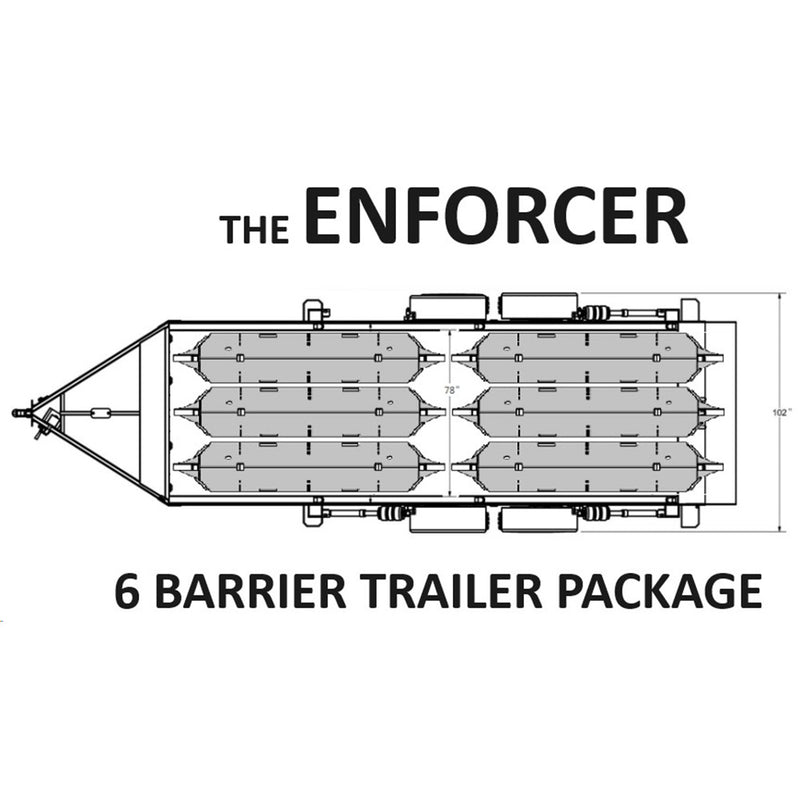 K12 Defense Enforcer - 6 Barrier Trailer Package - S4 Bollards