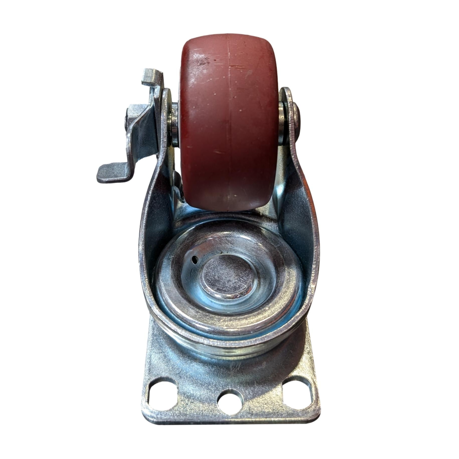 2-1/2" x 1-1/4" Poly-Pro Wheel Swivel Caster - Top Lock Brake - 250 lbs. Capacity - Durable Superior Casters