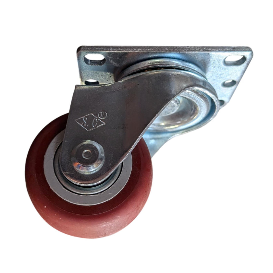 2-1/2" x 1-1/4" Poly-Pro Wheel Swivel Caster - Top Lock Brake - Durable Superior Casters - product view 2