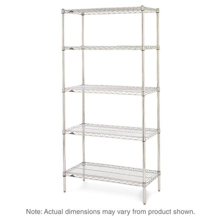 Metro - Super Erecta 5-Shelf Industrial Wire Shelving Starter Unit (Brite) - Metro