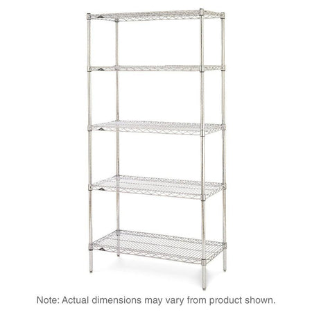 Metro - Super Erecta 5-Shelf Industrial Wire Shelving Starter Unit (Chrome) - Metro