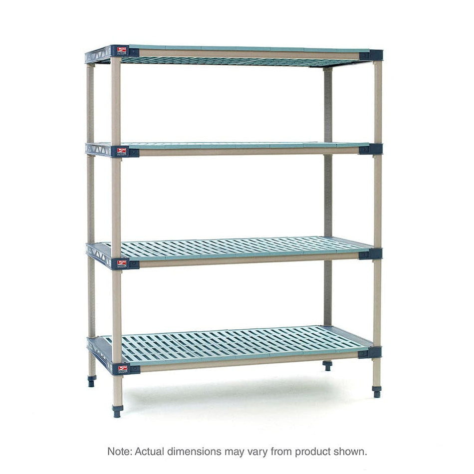 MetroMax 4 - 4-Shelf Plastic Industrial Shelving Starter Unit - Metro