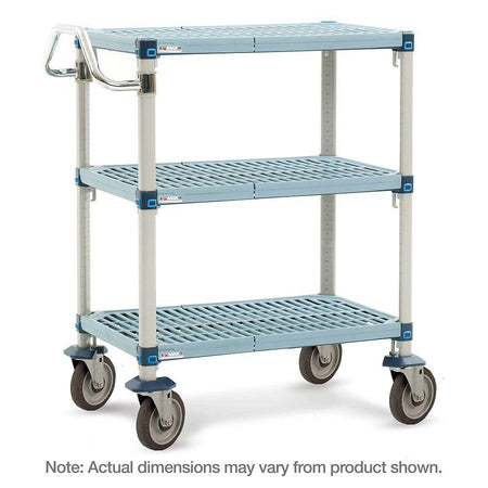 MetroMax Q - 2- or 3-Shelf Industrial Plastic Shelving Utility Cart - Metro