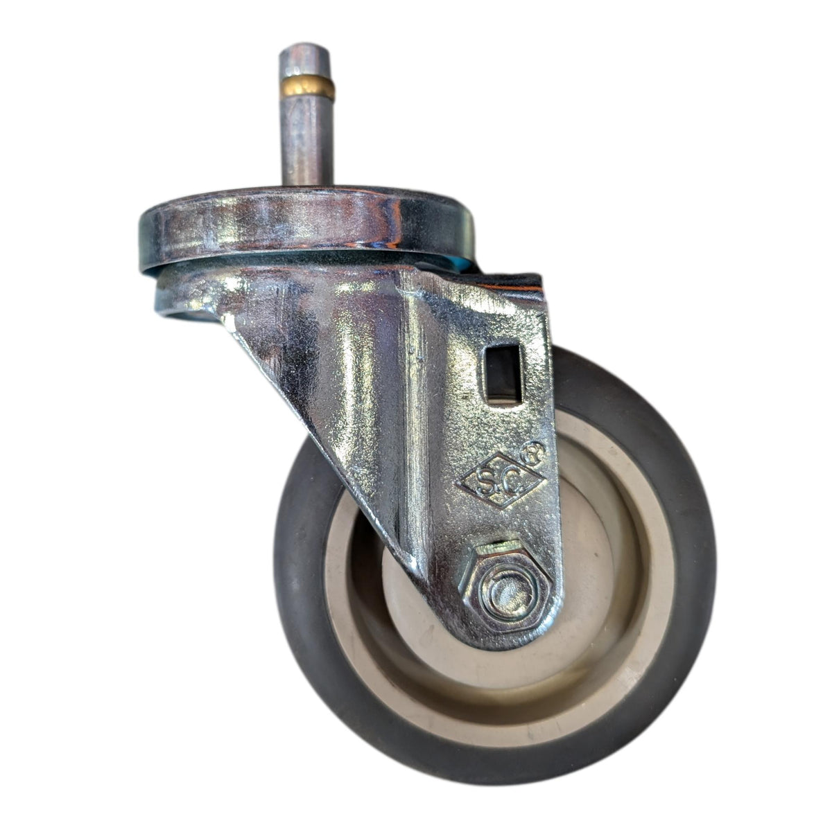 3-1/2" x 1-1/4" Thermo-Pro Swivel Grip Ring Stem Caster - 230 lbs. Cap. - Durable Superior Casters