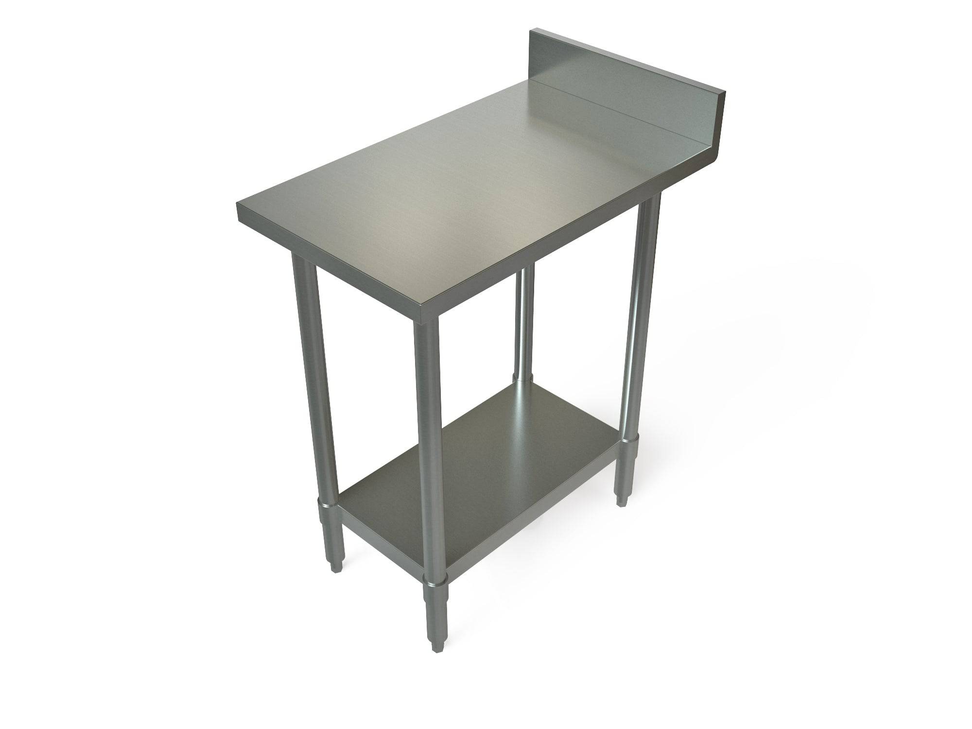 Work Table Stainless Steel Top with Backsplash - Tarrison