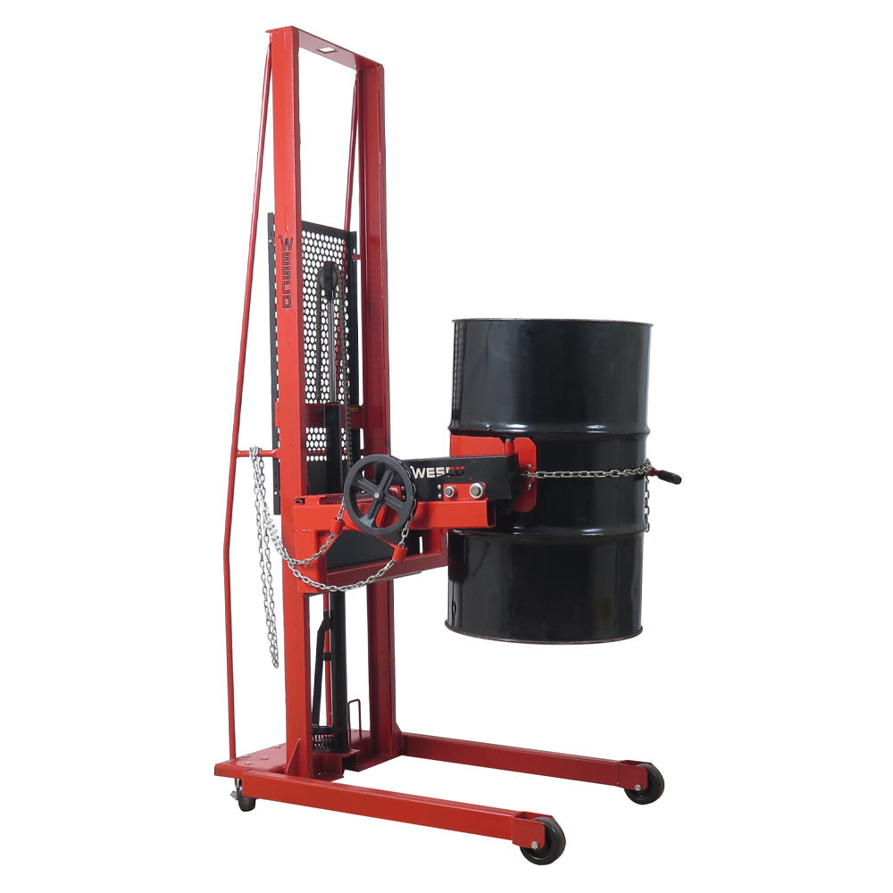 Manual Drum Rotator for Wesco Stackers, 800 lb Capacity - Wesco