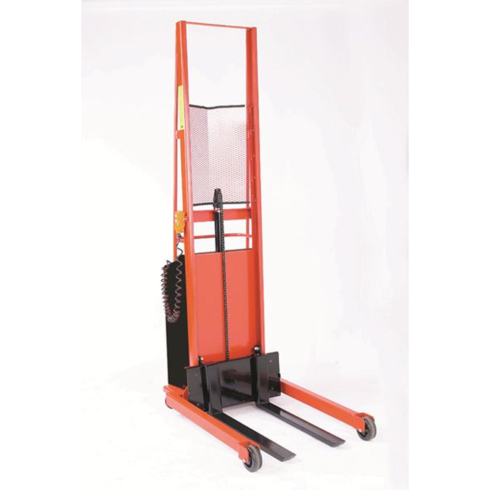 Fixed Base Powered Stacker with 3" x 25" Forks, 1000 lb Capacity - Wesco