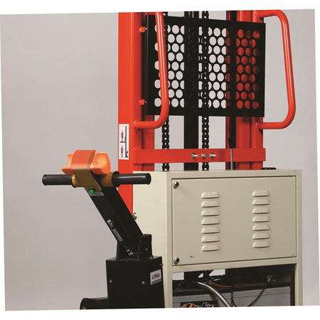 Power Drive Stacker with 5" x 35.25" Adjustable Forks, 2200 lb Capacity - Wesco