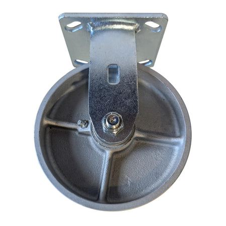 6" x 2" Semi-Steel Wheel Rigid Caster - 1200 lbs. Capacity - Durable Superior Casters