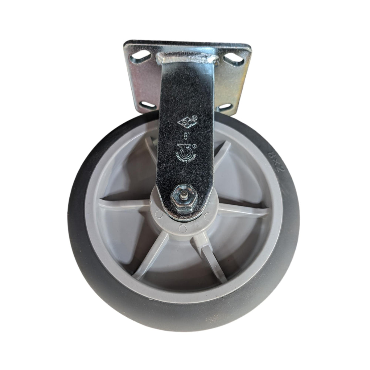 8" x 2" Thermo-Pro Wheel Rigid Caster - 600 lbs. Capacity - Durable Superior Casters