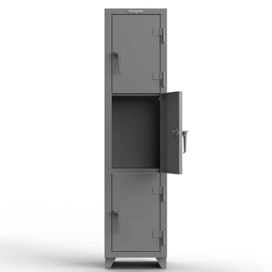 Extra Heavy Duty 14 GA Triple-Tier Locker - Strong Hold