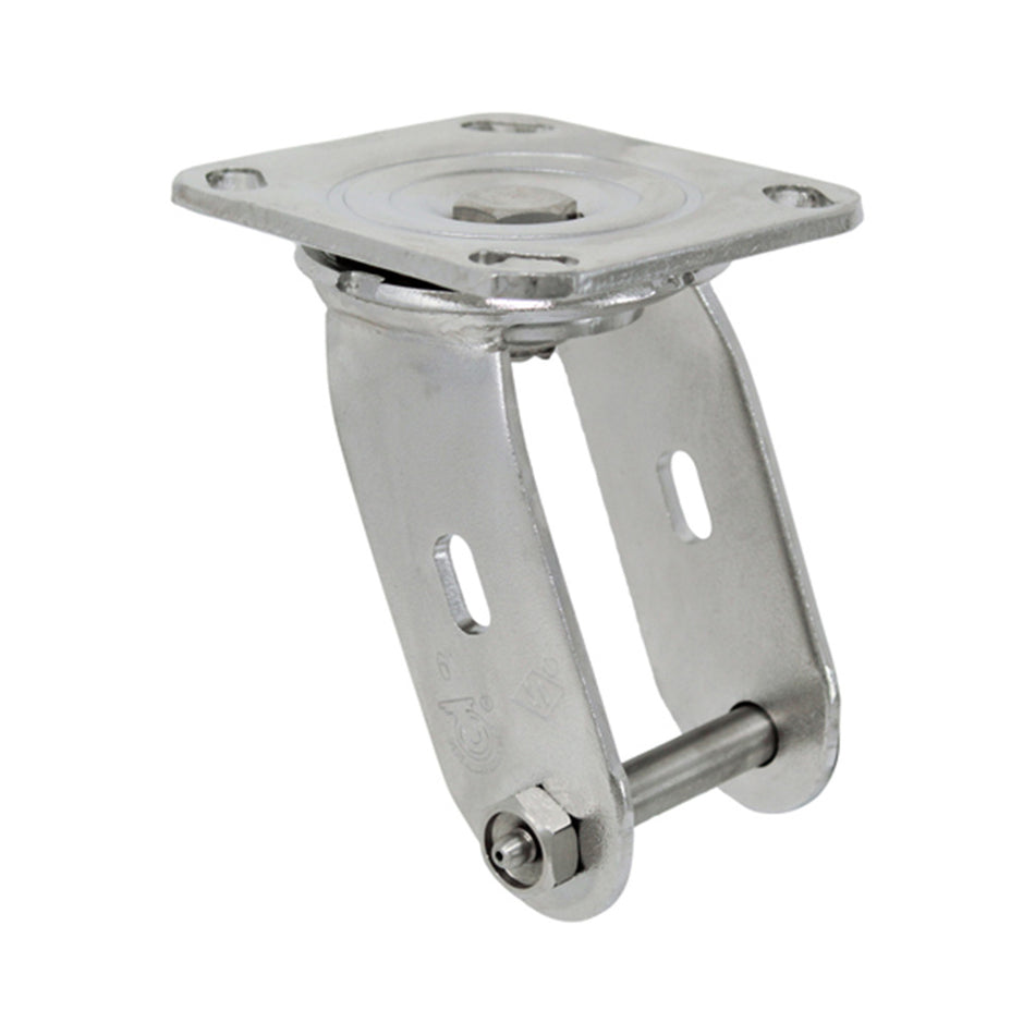 6" Medium Duty Stainless Steel Swivel Caster Yoke Only - 4"x4-1/2" Plate - Durable Superior Casters