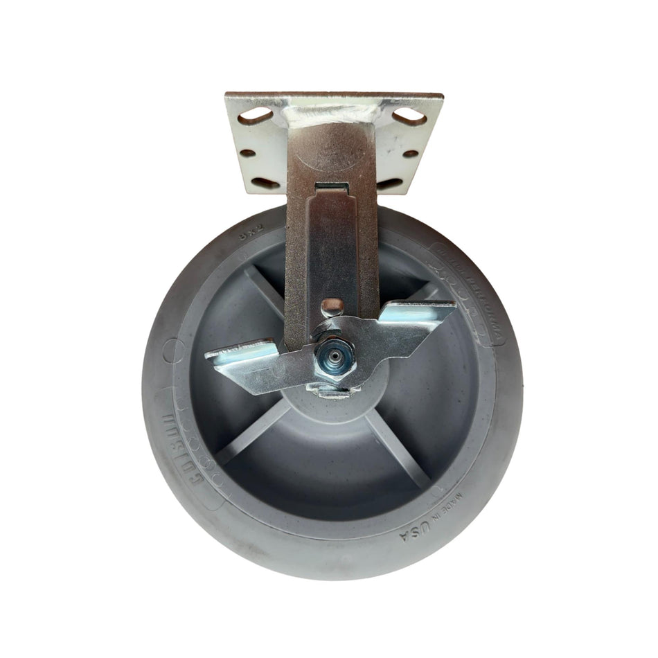 8" x 2" Colson Performa Wheel Rigid Caster With Brake - 600 lbs. Cap
