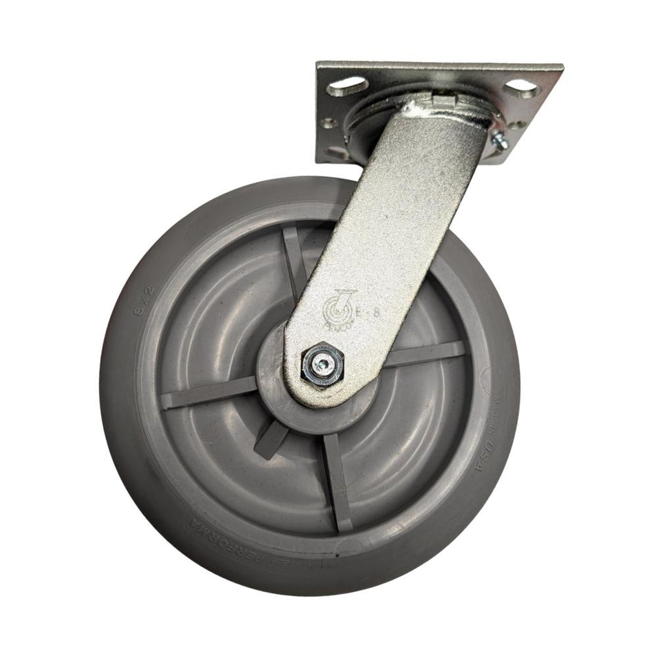 8" x 2" Colson Performa Wheel Swivel Caster W/ Brake - 600 lbs. Capacity