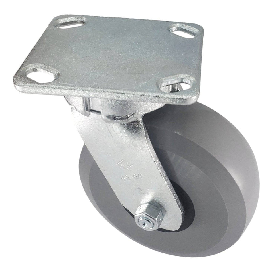 6" x 2" Ergolastomer Wheel Kingpinless Swivel Caster - Durable Superior Casters - product view 2