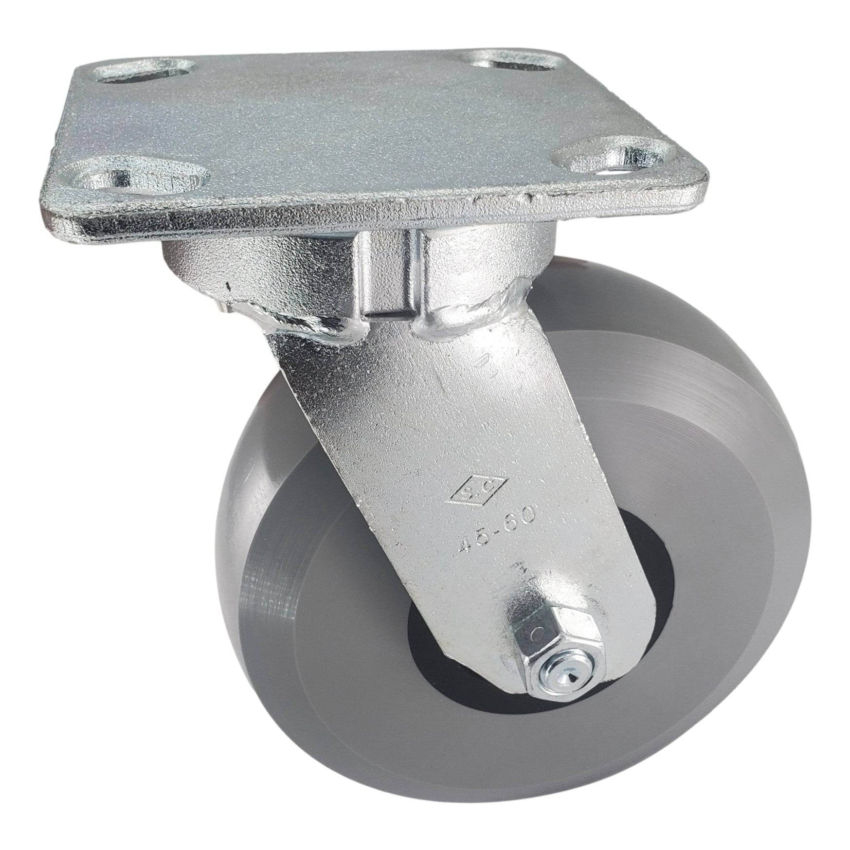 6" x 2" Ergolastomer Wheel Kingpinless Swivel Caster - 1700 lbs. capacity - Durable Superior Casters