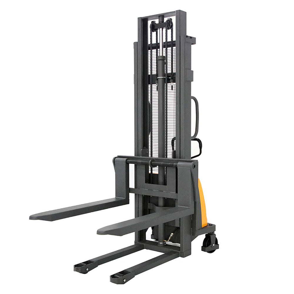 Power Lift Fixed Stacker, 3300 lbs Capacity, 98"-118" Lifting Height - Apollo Forklift