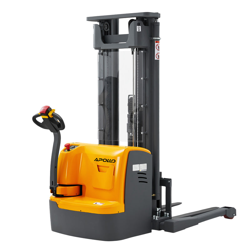 Powered Forklift Full Electric Walkie Stacker, 3300 lbs Capacity