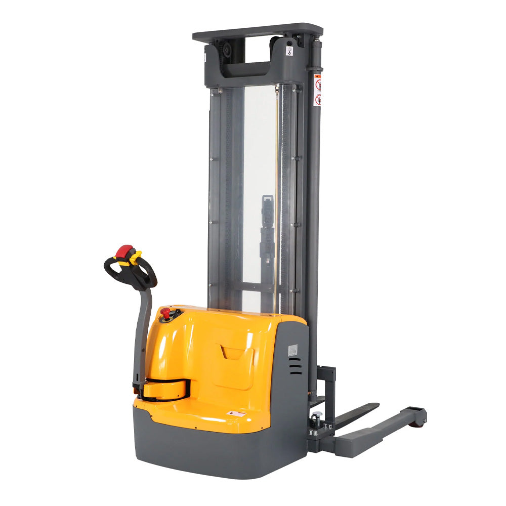 Powered Forklift Full Electric Walkie Stacker, 3300 lbs Capacity - Apollo Forklift