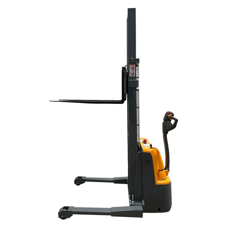 Lithium Battery Full Electric Walkie Stacker, Straddle Legs - Apollo Forklift