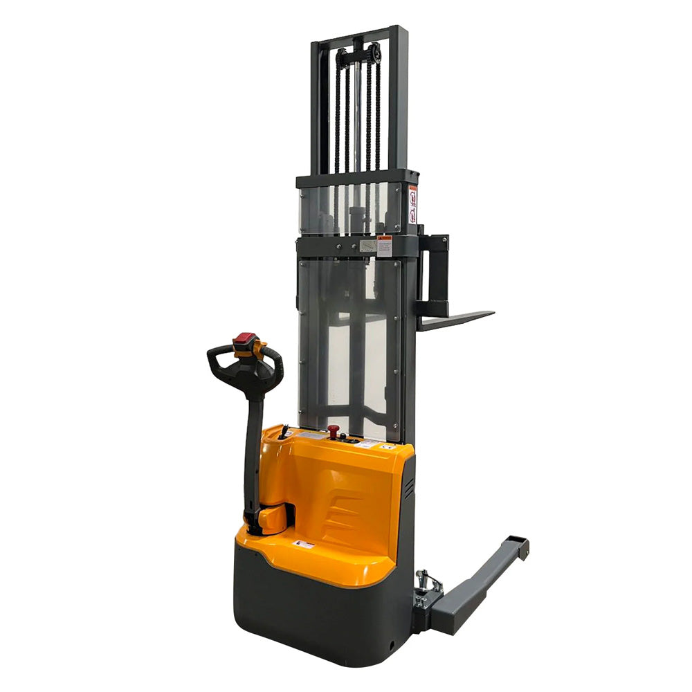 Lithium Battery Full Electric Walkie Stacker, Straddle Legs - Apollo Forklift