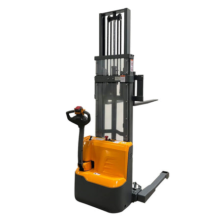 Lithium Battery Full Electric Walkie Stacker, Straddle Legs - Apollo Forklift