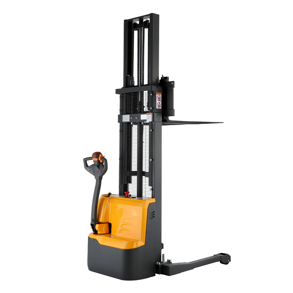 Powered Forklift Full Electric Walkie Stacker, 2,640-3,300 lbs Capacity - Apollo Forklift