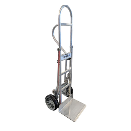B&P Aluminum Hand Truck 60" w/ 4th Wheel Attachment - 600lb Capacity - B&P Manufacturing