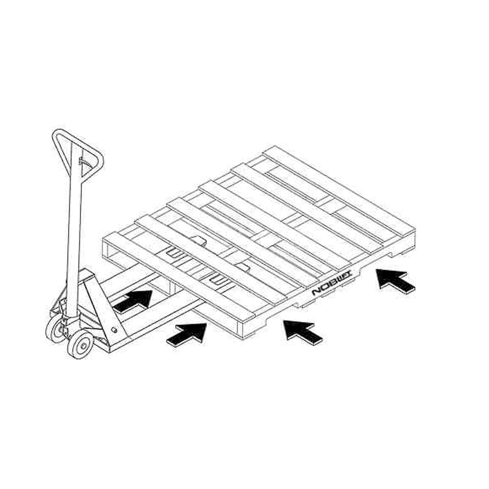 AC-4WAY Four Way Lift: 4,400lb Capacity Pallet Truck - Noblelift