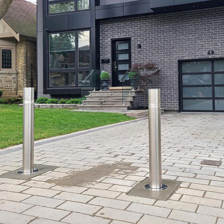 Stainless Steel Automatic Retractable Bollard - Bollard In A Box - ANNT Bollards