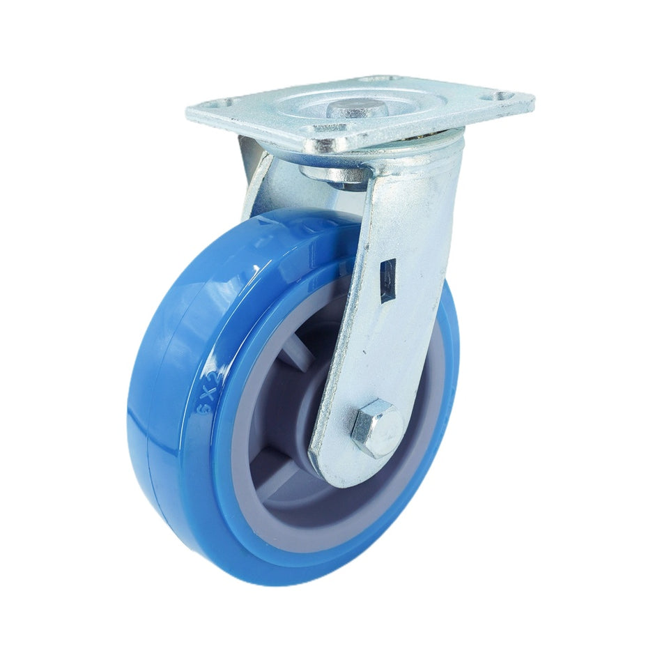 6in x 2in PU Top Plate Swivel Caster - 904 lbs alternate view