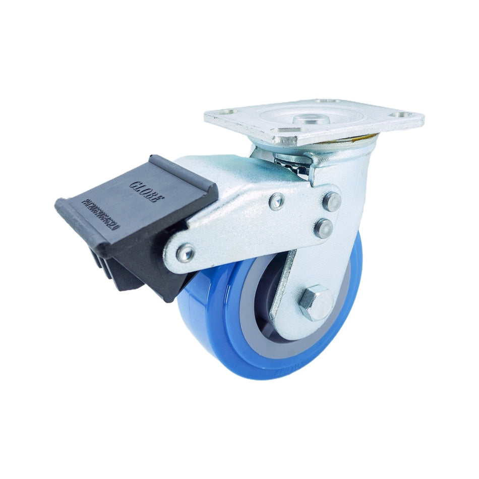 5in x 2in PU Swivel Caster with Dual Brake - 772 lbs alternate view