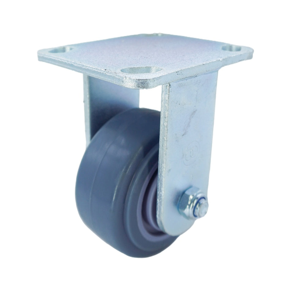 4in x 2in TPR Top Plate Rigid Caster - 353 lbs alternate view