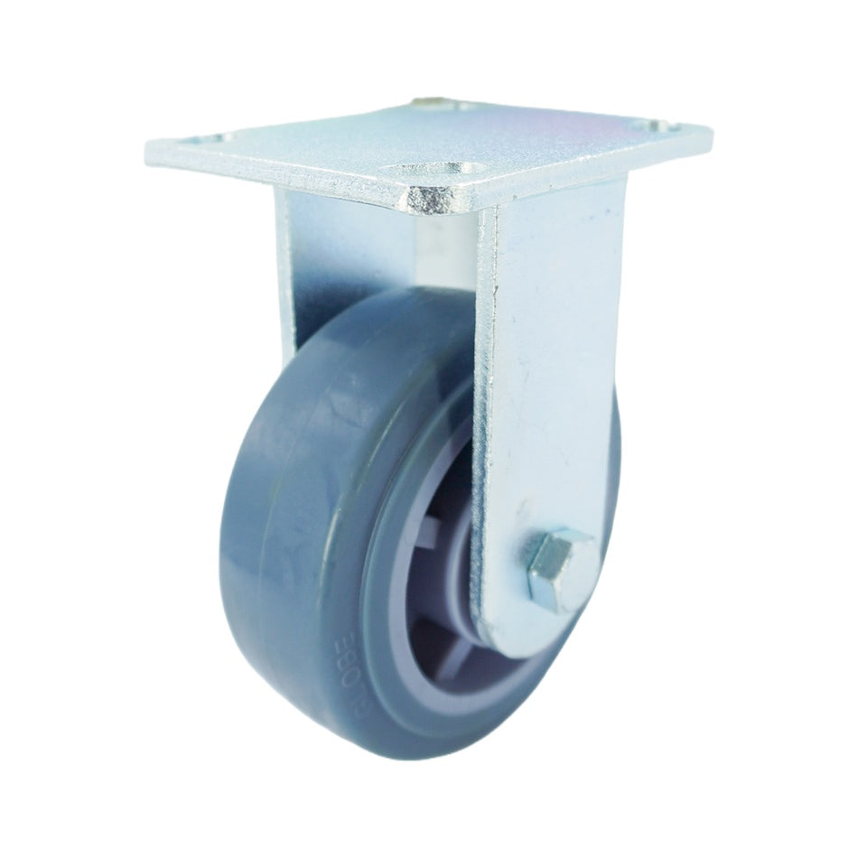 5in x 2in TPR Top Plate Rigid Caster - 397 lbs alternate view