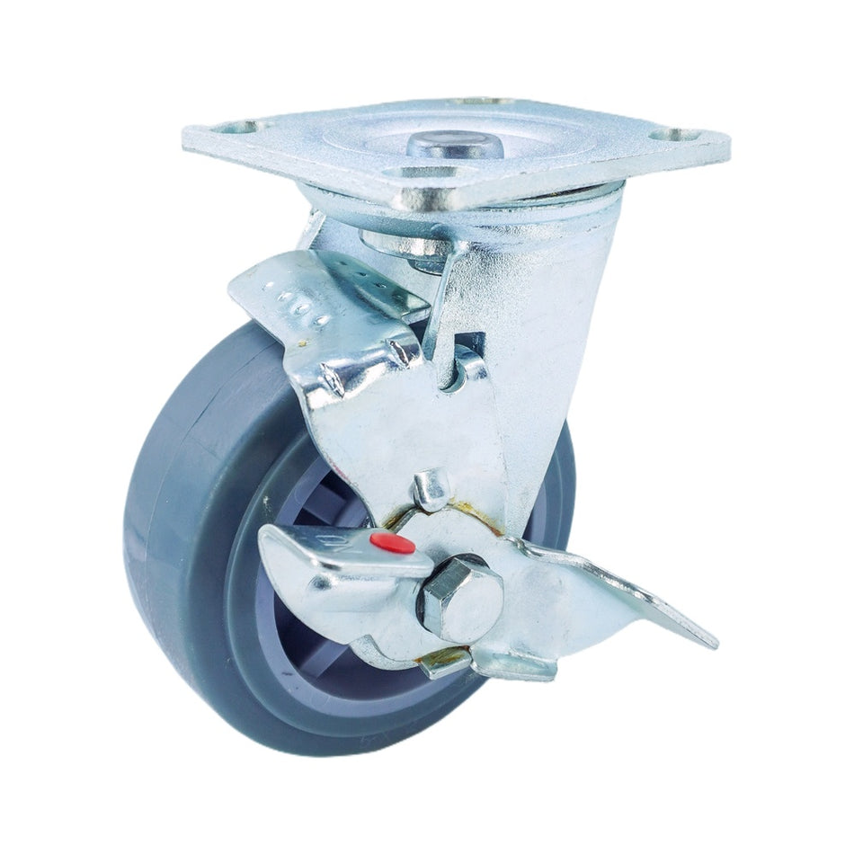 5in x 2in TPR Swivel Caster with Side Brake - 397 lbs alternate view