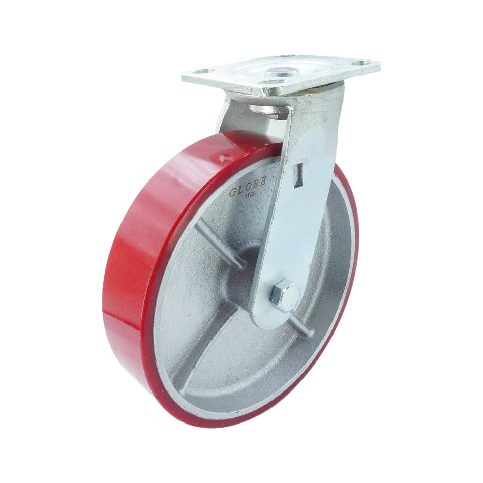 7.75in x 2in PU (Iron Core) Top Plate Swivel - 926 lbs alternate view