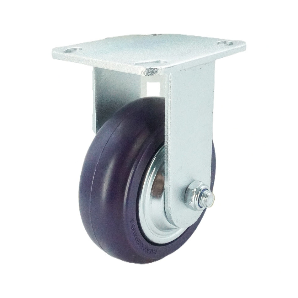 5in x 2in Nylon Top Plate Rigid Caster - 772 lbs alternate view