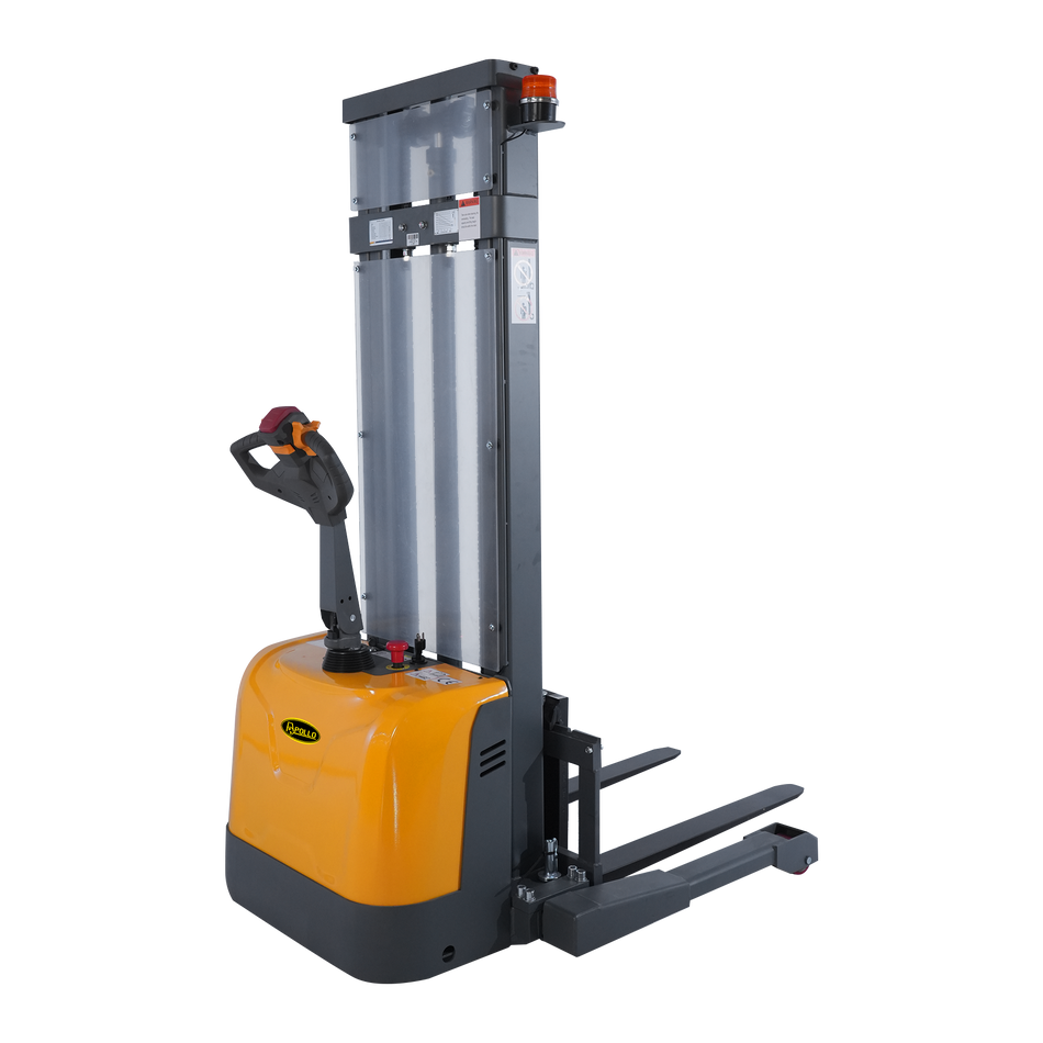 Full Electric Walkie Stacker 3300lbs Cap. Straddle Legs with 118in lifting