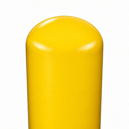 Representative 36-inch model: Rounded top and glossy yellow finish of the BBPCS436 steel bollard. Used for the BBPCS442 42-inch preorder.