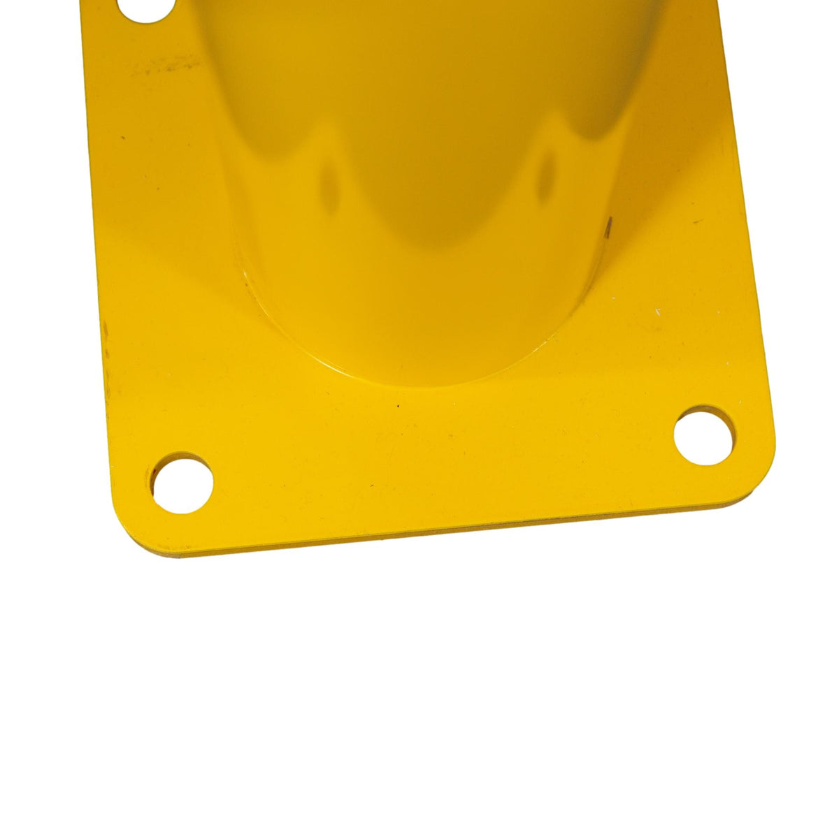 Square Baseplate of 4" x 36" Yellow Steel Bollard