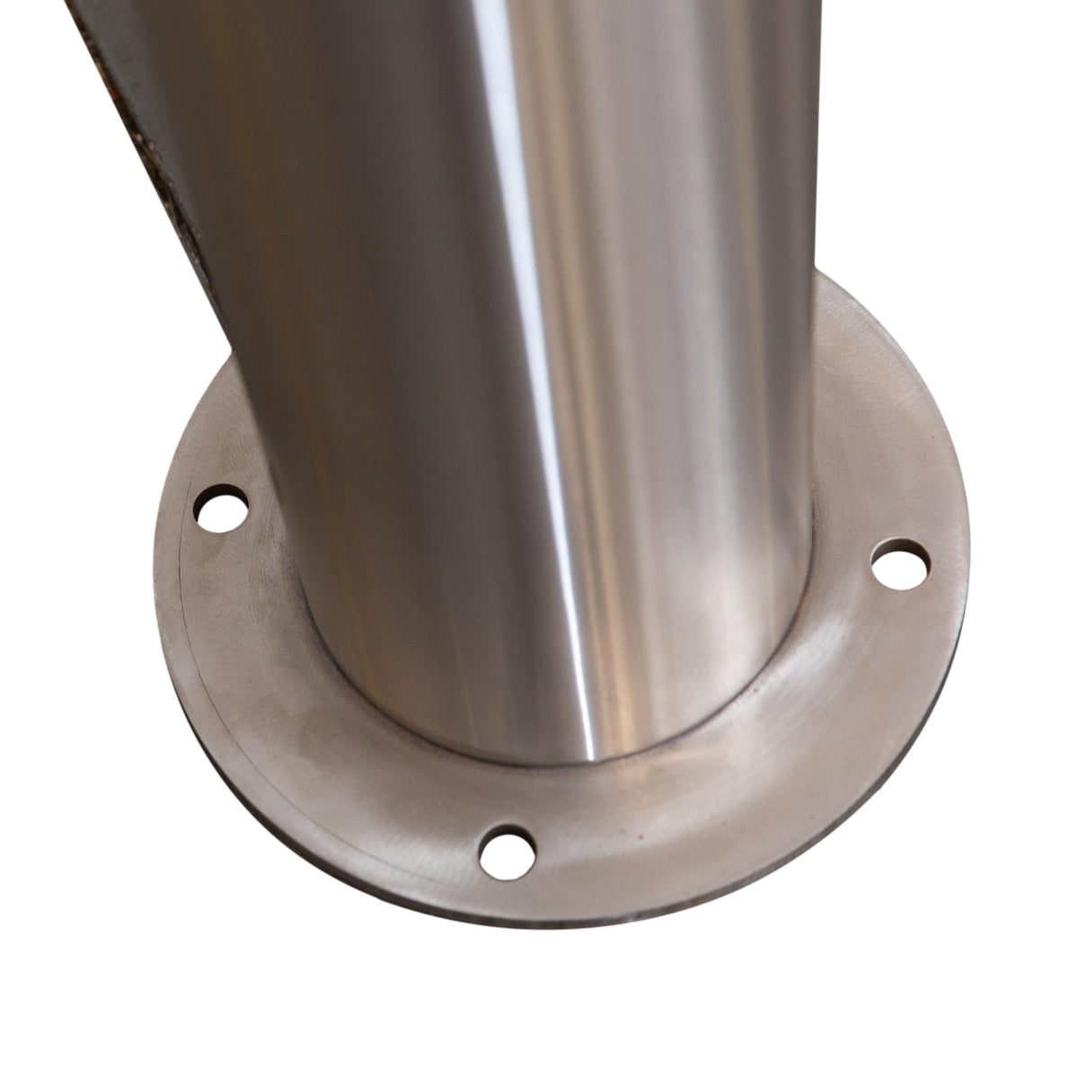 Round Baseplate of 4" x 36" Stainless Steel Bollard