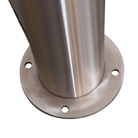 Round Baseplate of 4" x 36" Stainless Steel Bollard