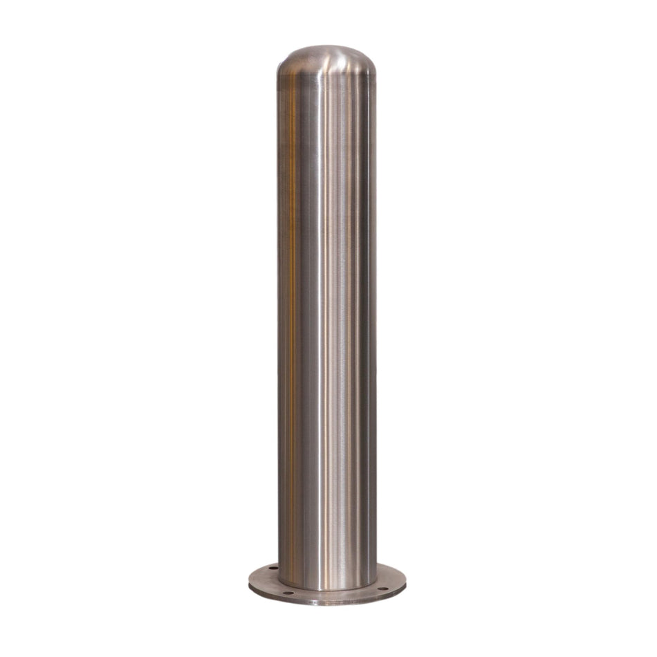 6" x 36" Stainless Steel Bollard with Round Baseplate