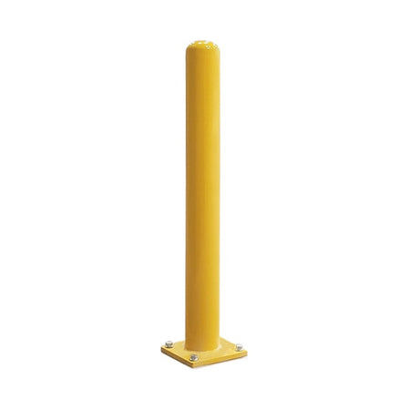 Yellow Powder Coated Surface Mount Steel Pipe Bollard - ANNT Bollards