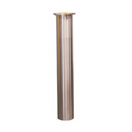 Collapsed Retractable Yellow Steel Bollard - 4" x 36" Drop-Down Security Post - S4 Bollards