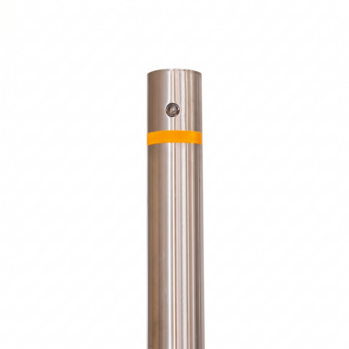 Retractable Stainless Steel Bollard - 4" x 36" Drop-Down Security Post - S4 Bollards