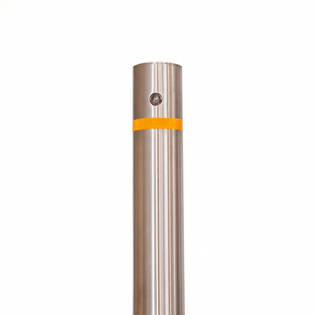 Retractable Stainless Steel Bollard - 4" x 36" Drop-Down Security Post - S4 Bollards