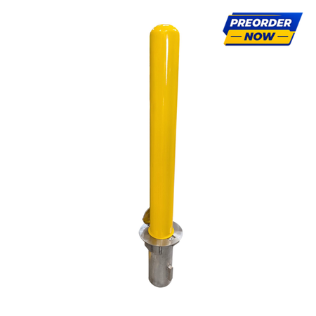 4" x 36" Removable Yellow Steel Bollard