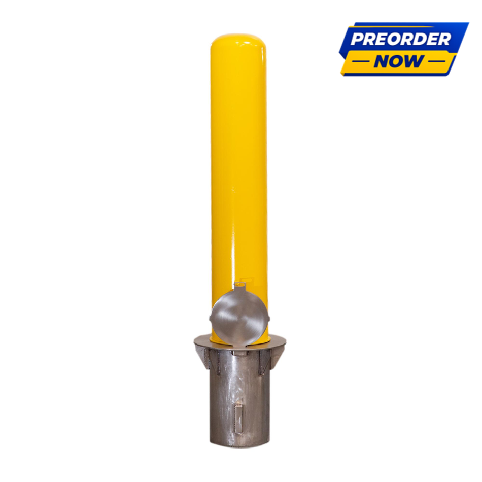 6" x 36" Removable Yellow Steel Bollard
